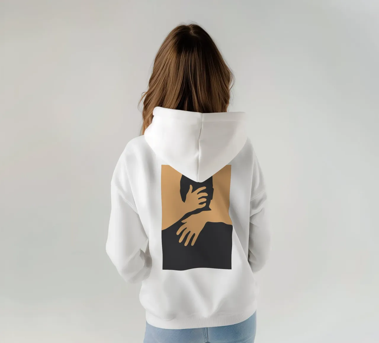 silhouette dell'abbraccio felpa con cappuccio da SADELA
