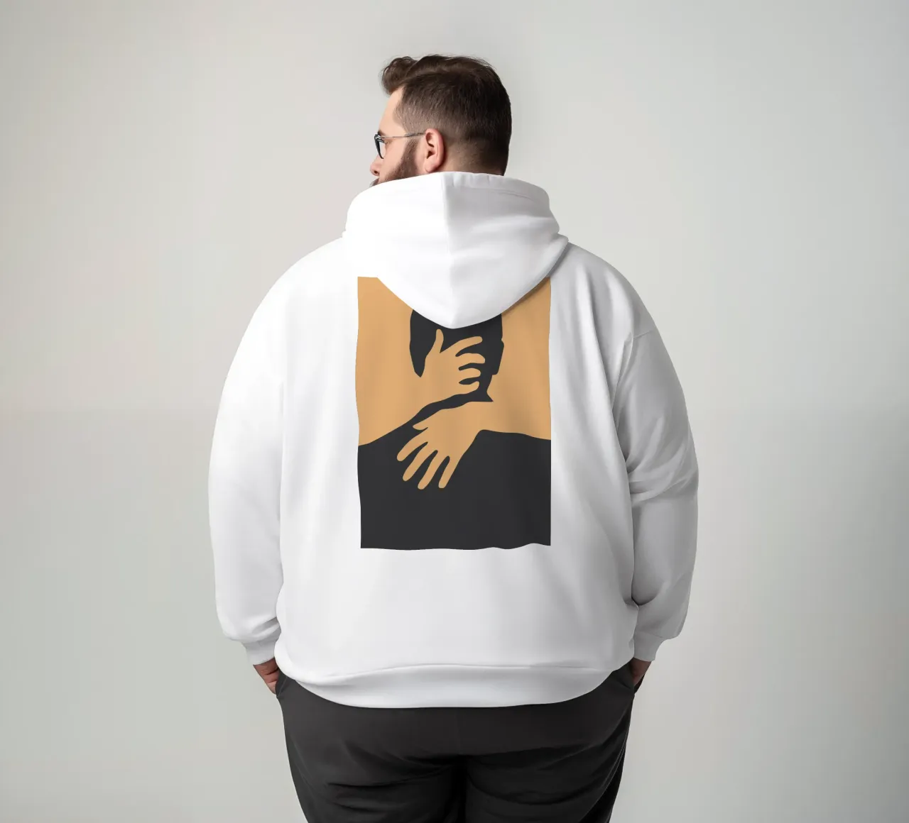 silhouette dell'abbraccio felpa con cappuccio da SADELA