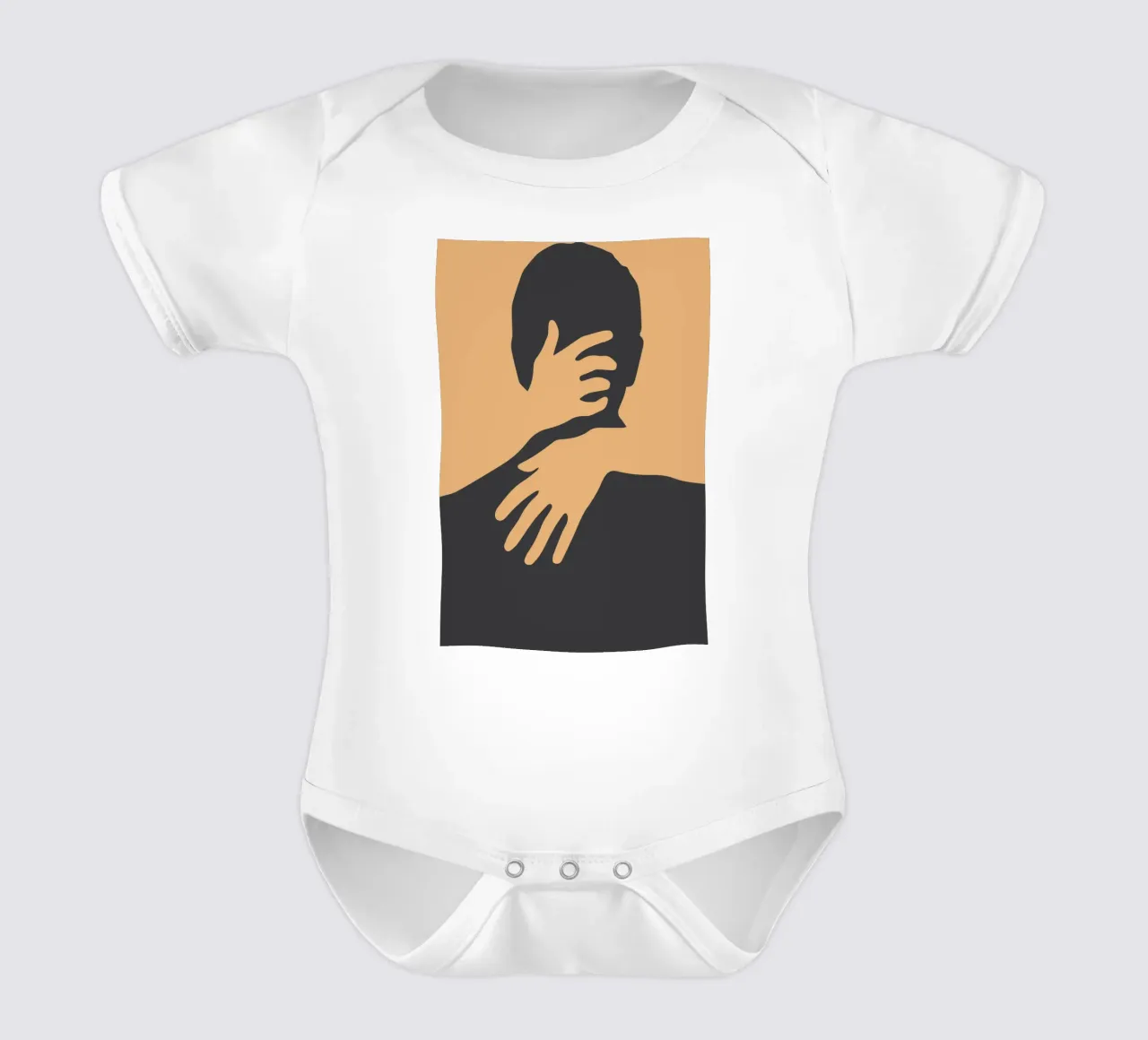 silhouette dell'abbraccio body neonato maniche corte da SADELA