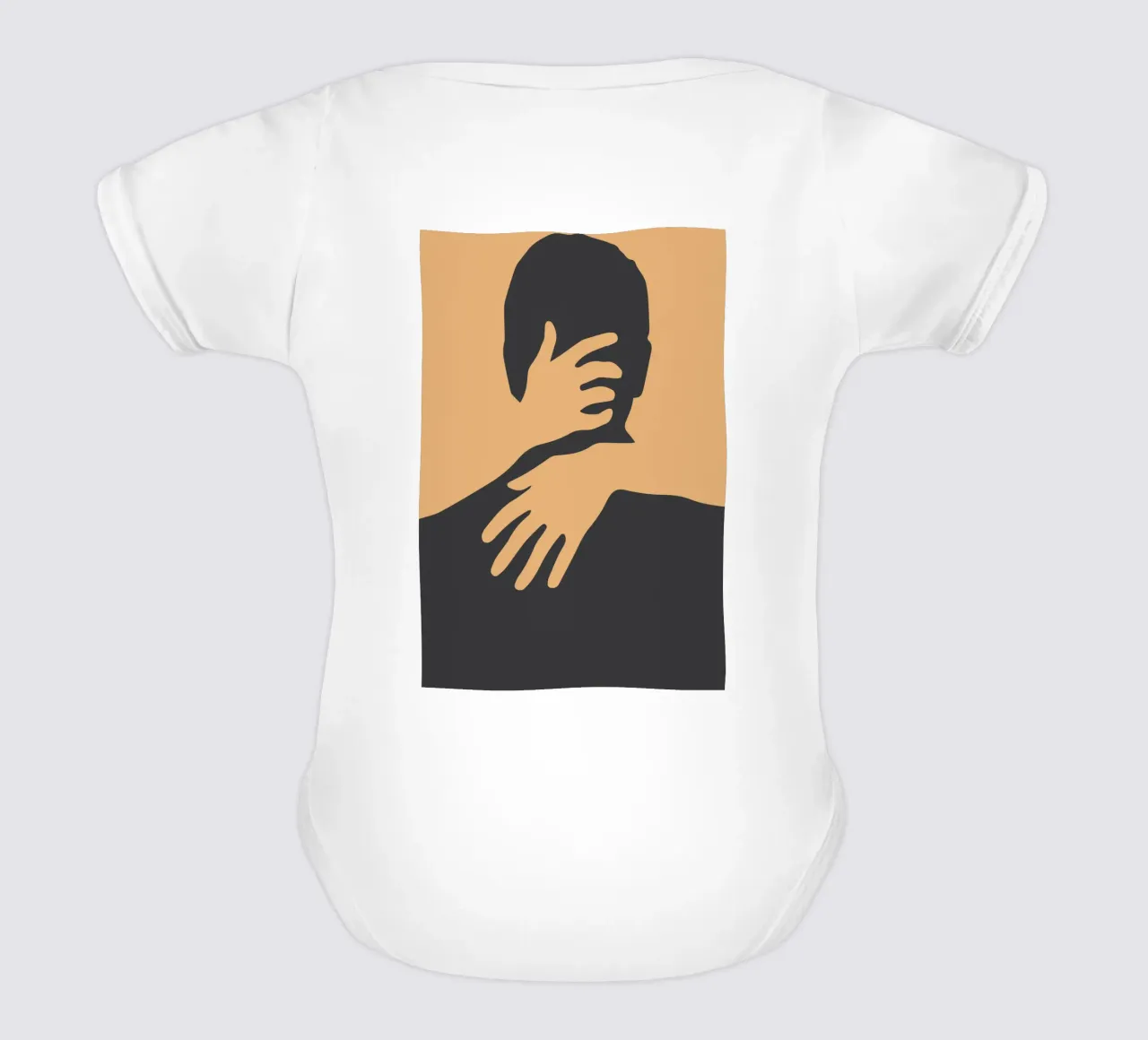 silhouette dell'abbraccio body neonato maniche corte da SADELA
