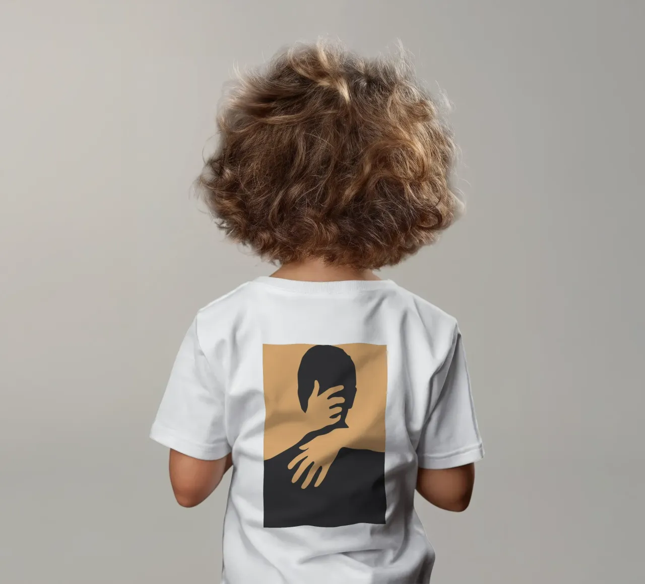 silhouette dell'abbraccio maglietta neonato da SADELA