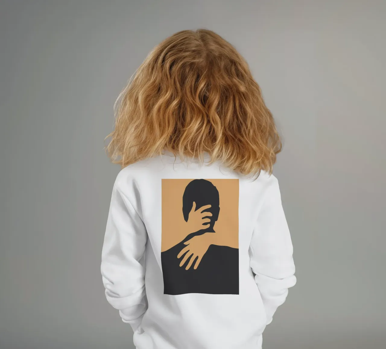 silhouette dell'abbraccio felpa bambino da SADELA