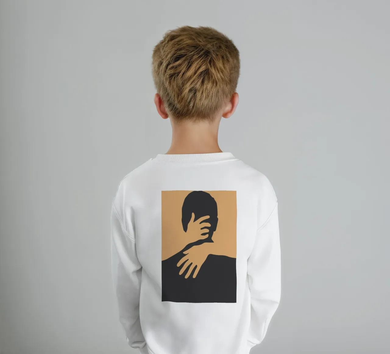 silhouette dell'abbraccio felpa bambino da SADELA