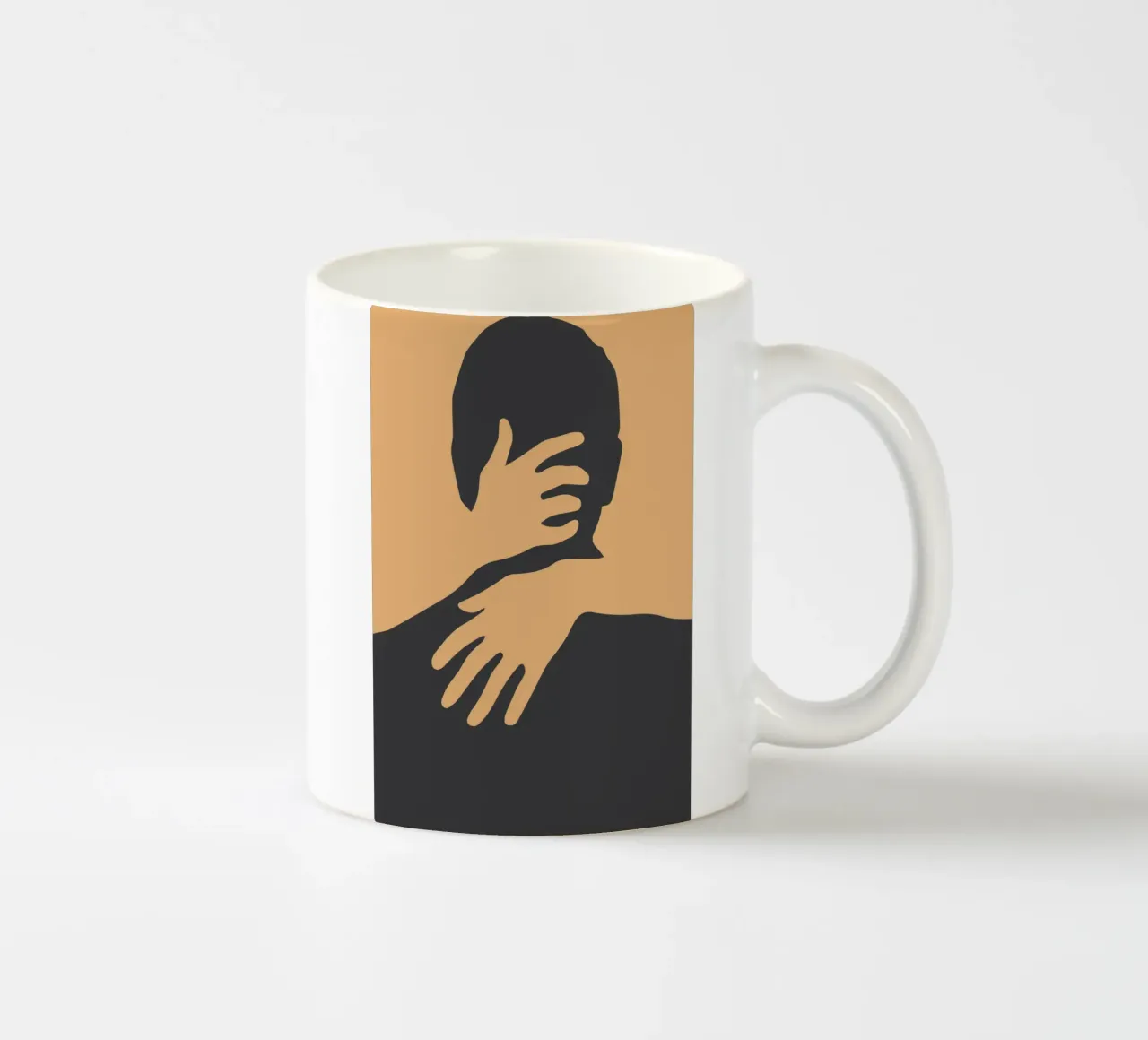silhouette dell'abbraccio tazza in ceramica da SADELA