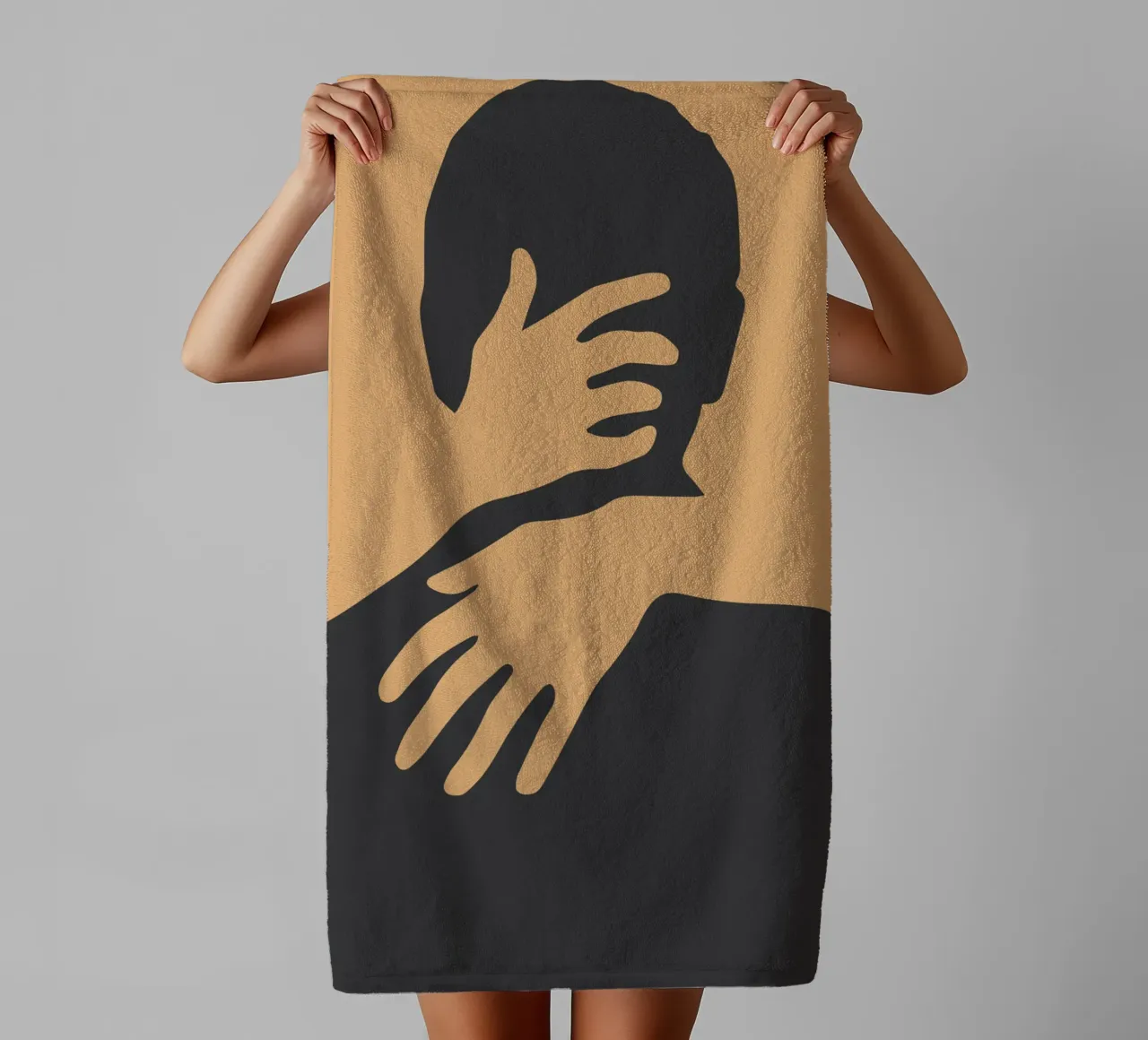 silhouette dell'abbraccio asciugamano da bagno da SADELA