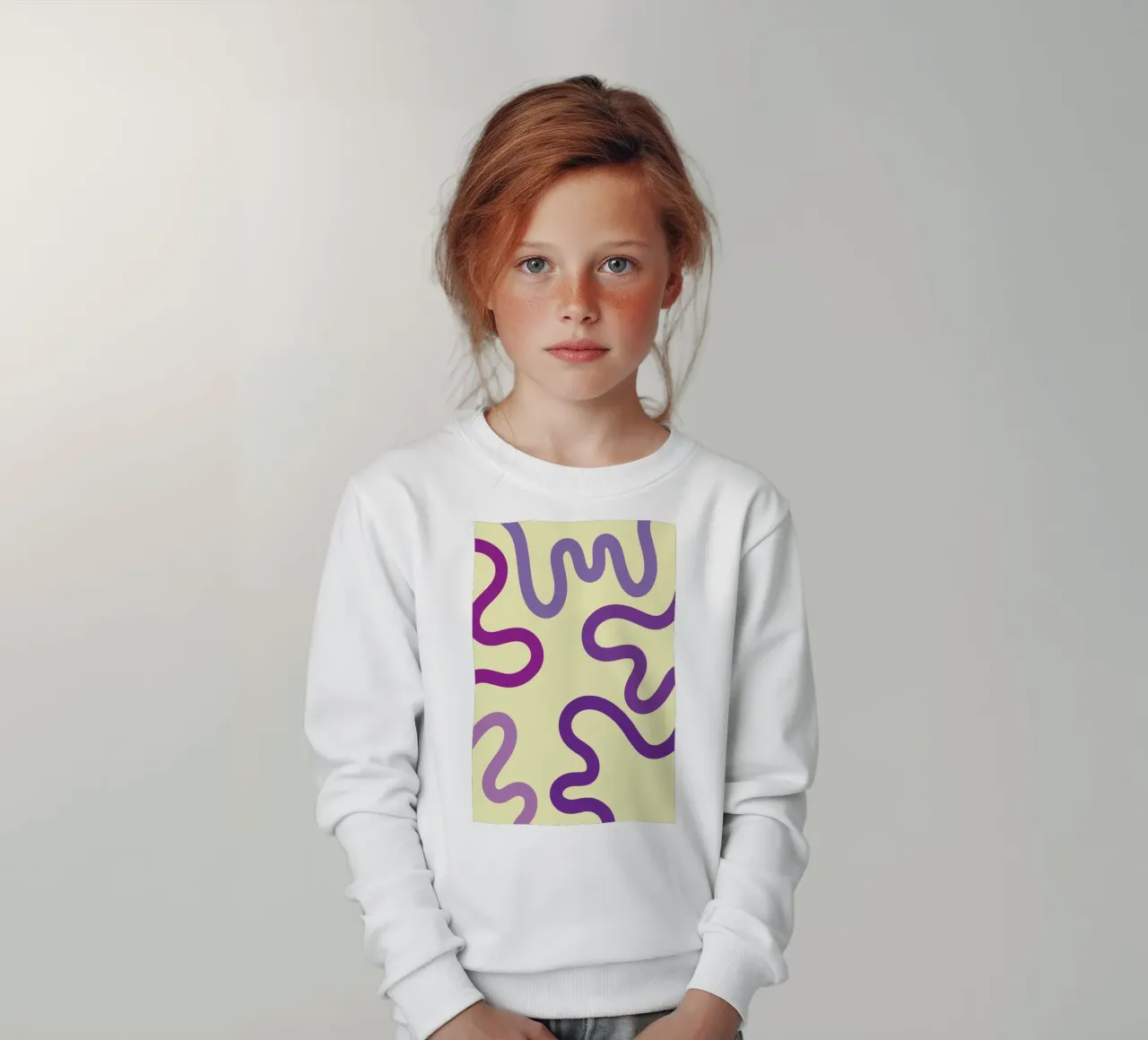 verme viola felpa bambino da SADELA