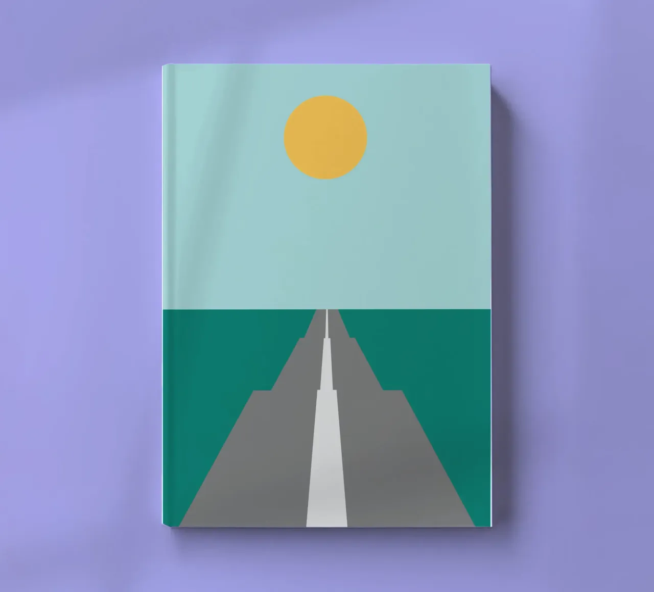 road in the middle of the meadow notebook by SADELA
