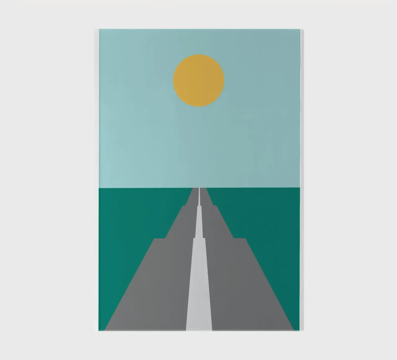 road in the middle of the meadow notebook by SADELA