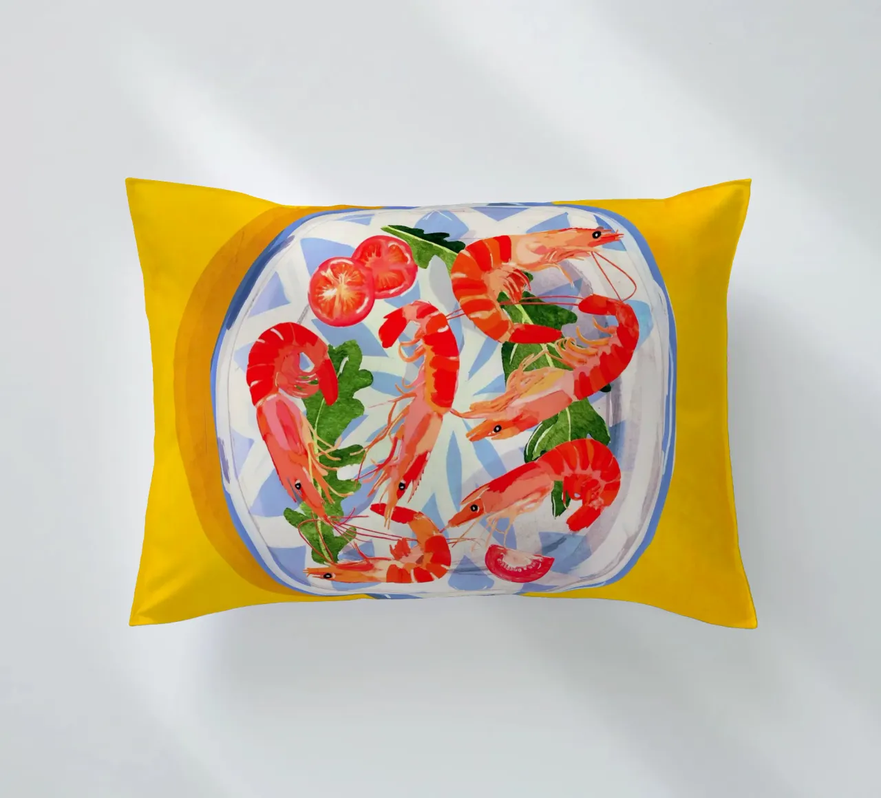 Piatto di frutti di mare 6 cuscino da ThingDesign