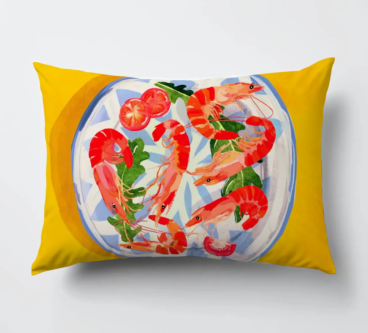 Piatto di frutti di mare 6 cuscino da ThingDesign