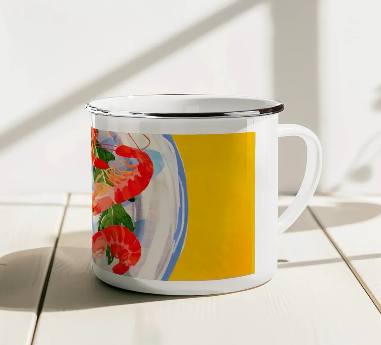 Piatto di frutti di mare 6 tazza in smalto da ThingDesign