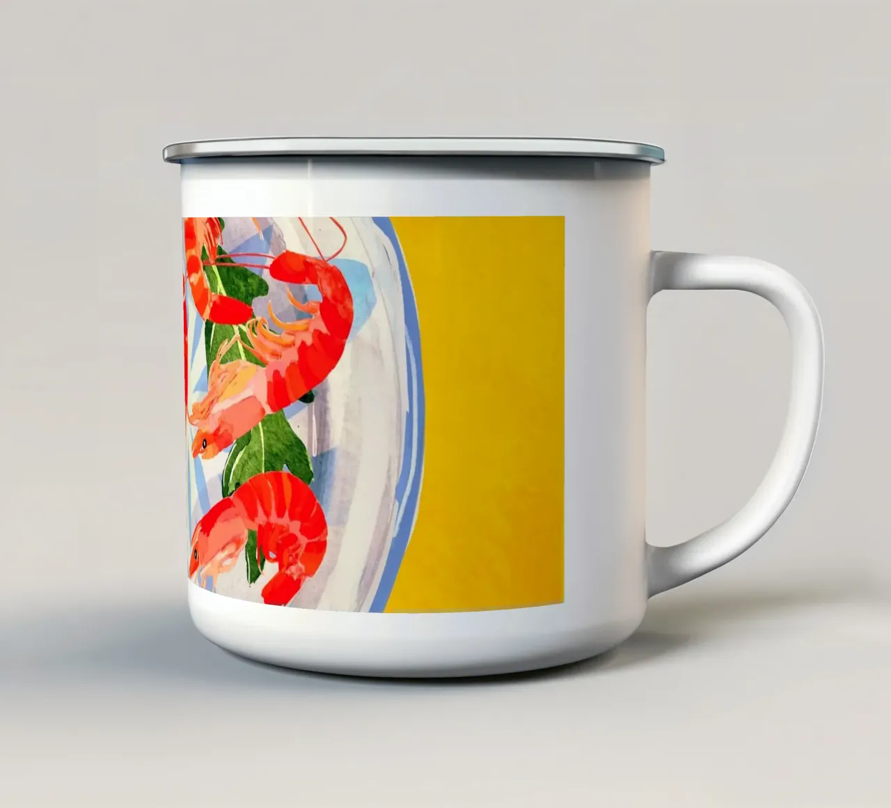 Piatto di frutti di mare 6 tazza in smalto da ThingDesign