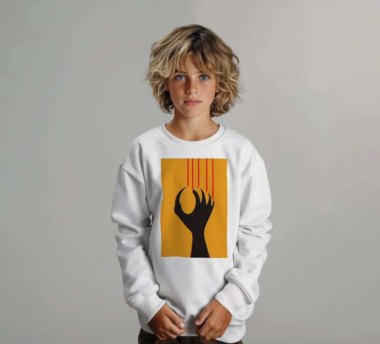 sagoma di artigli e unghie felpa bambino da SADELA