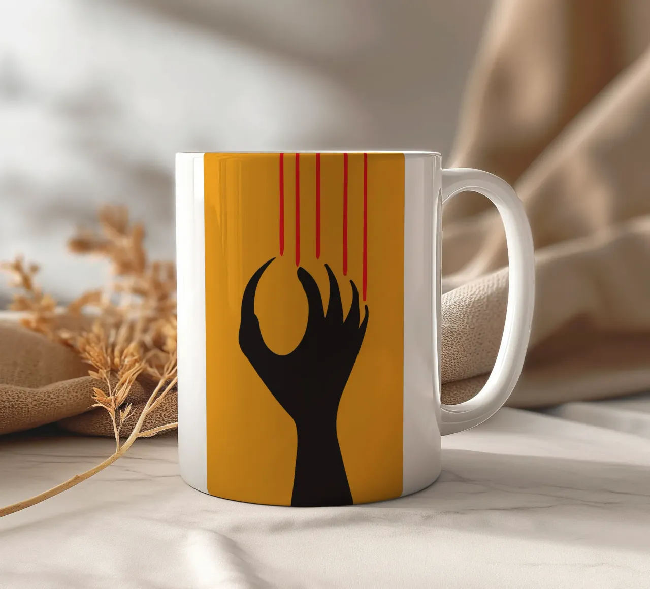 sagoma di artigli e unghie tazza in ceramica da SADELA