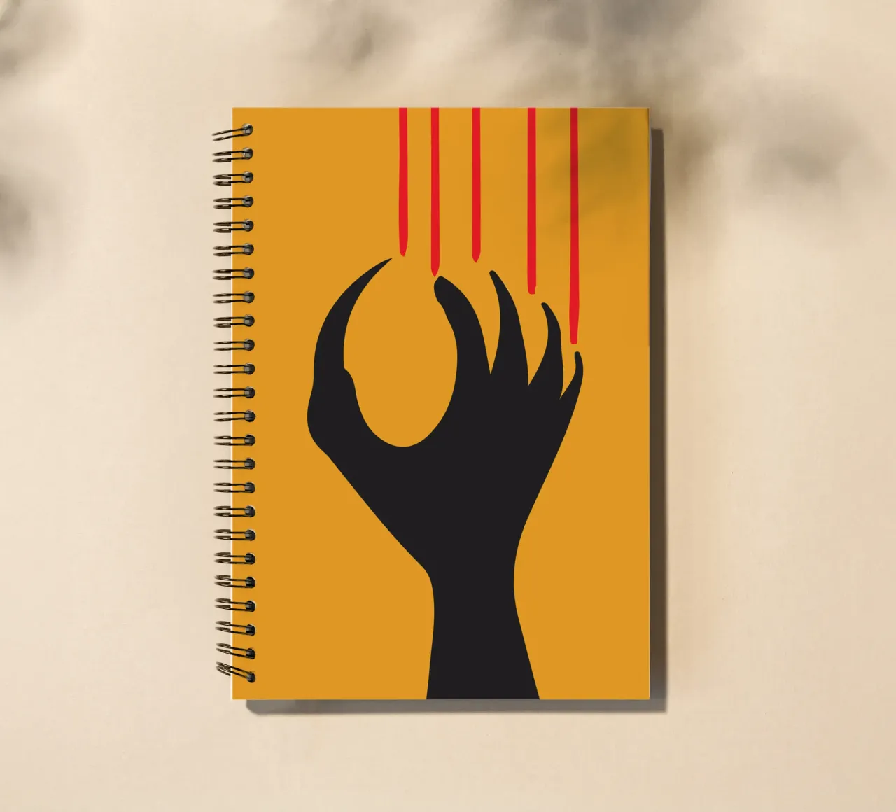 silhouette of claws and nails spiral notebook by SADELA