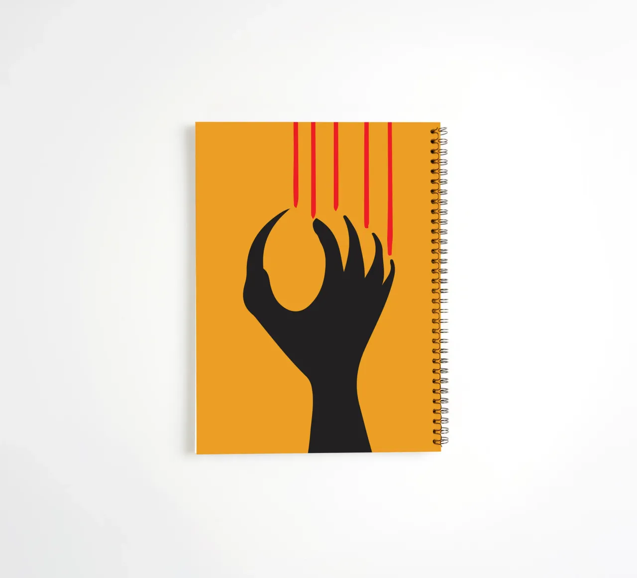 silhouette of claws and nails spiral notebook by SADELA