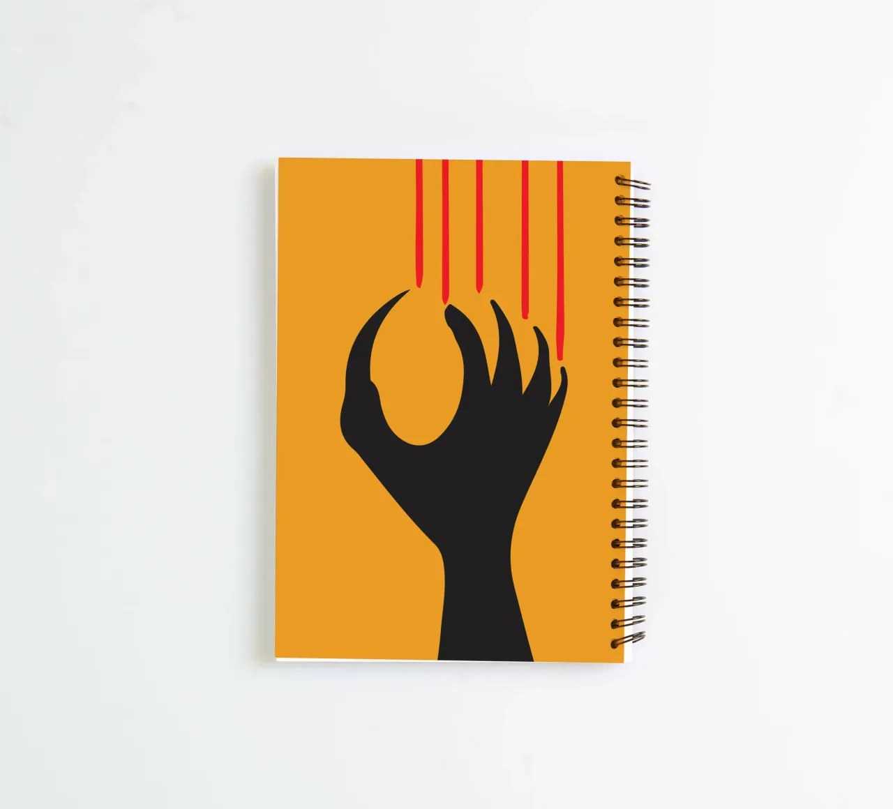 silhouette of claws and nails spiral notebook by SADELA