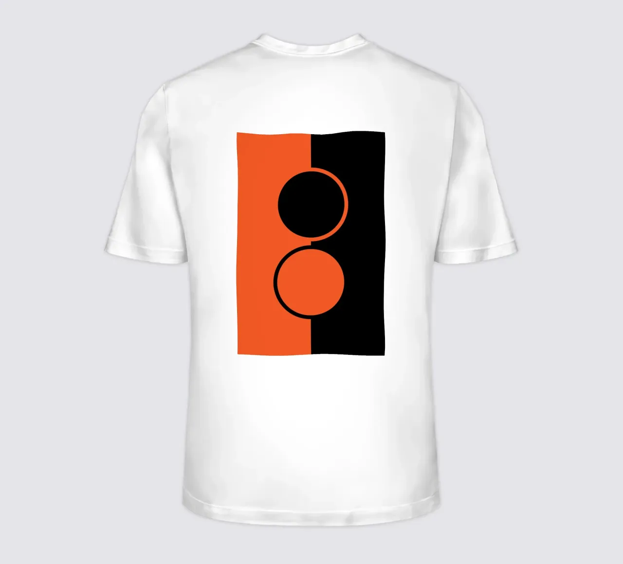 due cerchi arancione nero t-shirt da SADELA