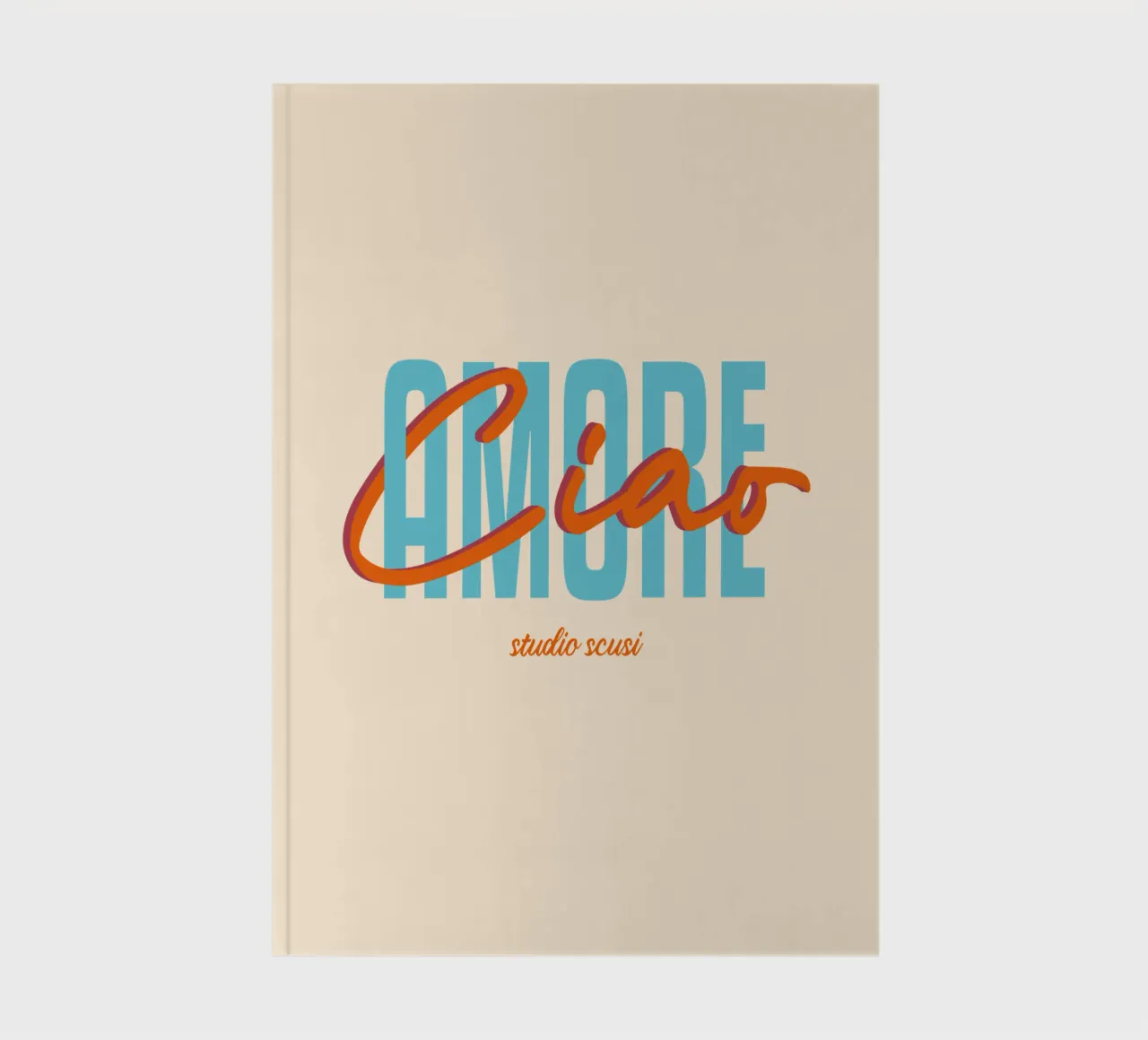 Ciao Amore Türkis Rot intrecciato diario da studio scusi
