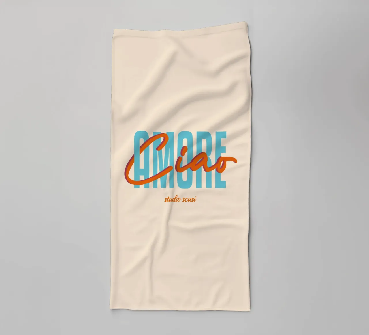 Ciao Amore Türkis Rot intrecciato asciugamano da bagno da studio scusi