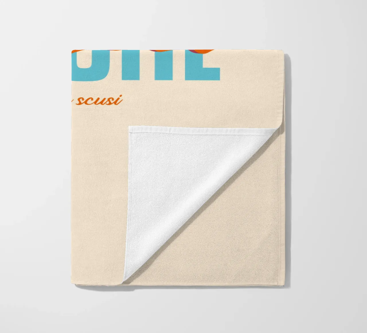 Ciao Amore Türkis Rot intrecciato telo mare da studio scusi