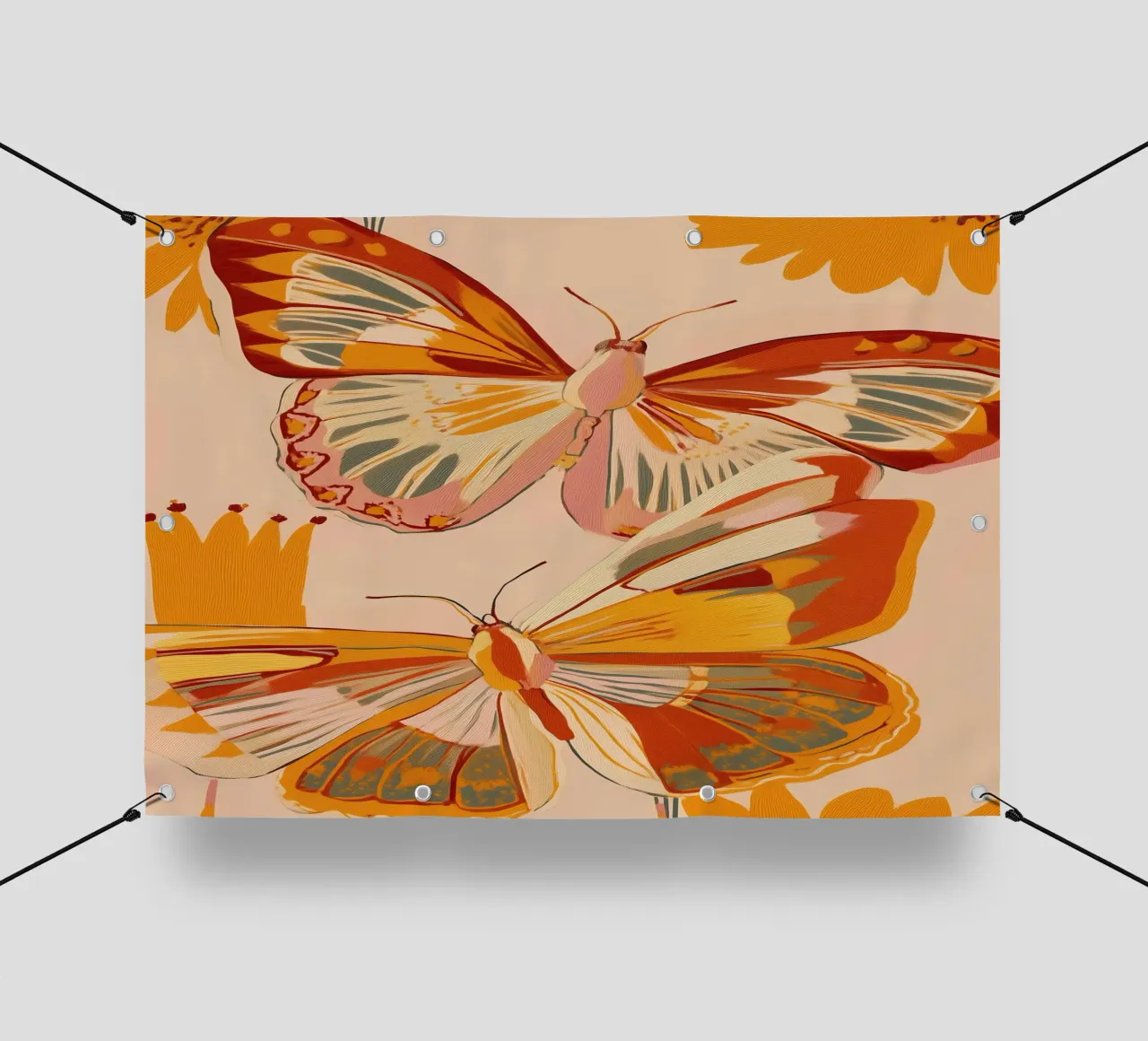 Golden Flight - Dance of the Butterflies telo in pvc da Luca