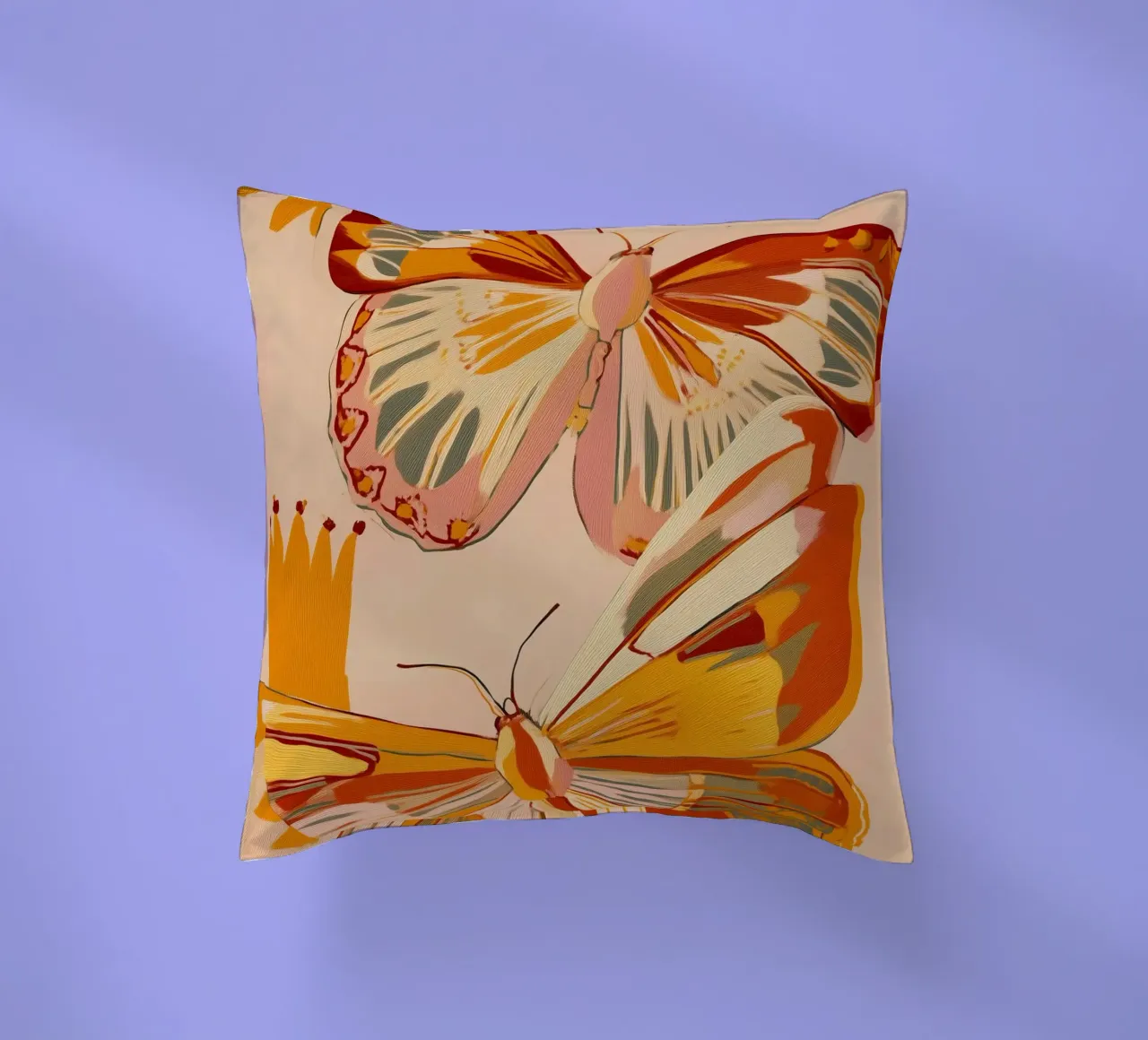 Golden Flight - Dance of the Butterflies cuscino da Luca