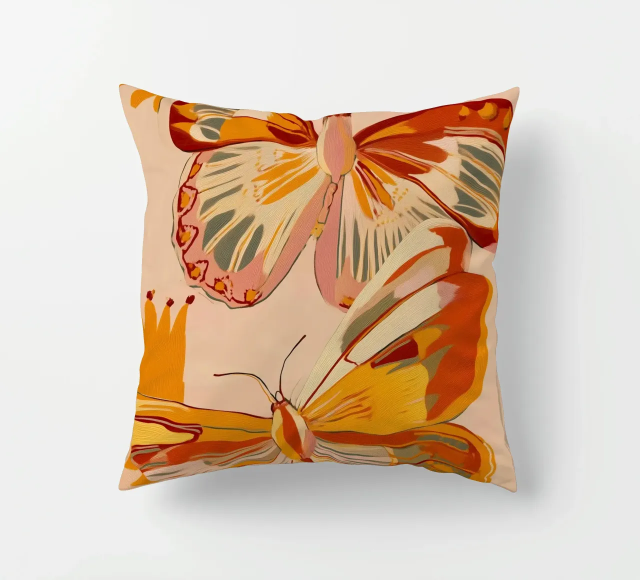 Golden Flight - Dance of the Butterflies cuscino da Luca