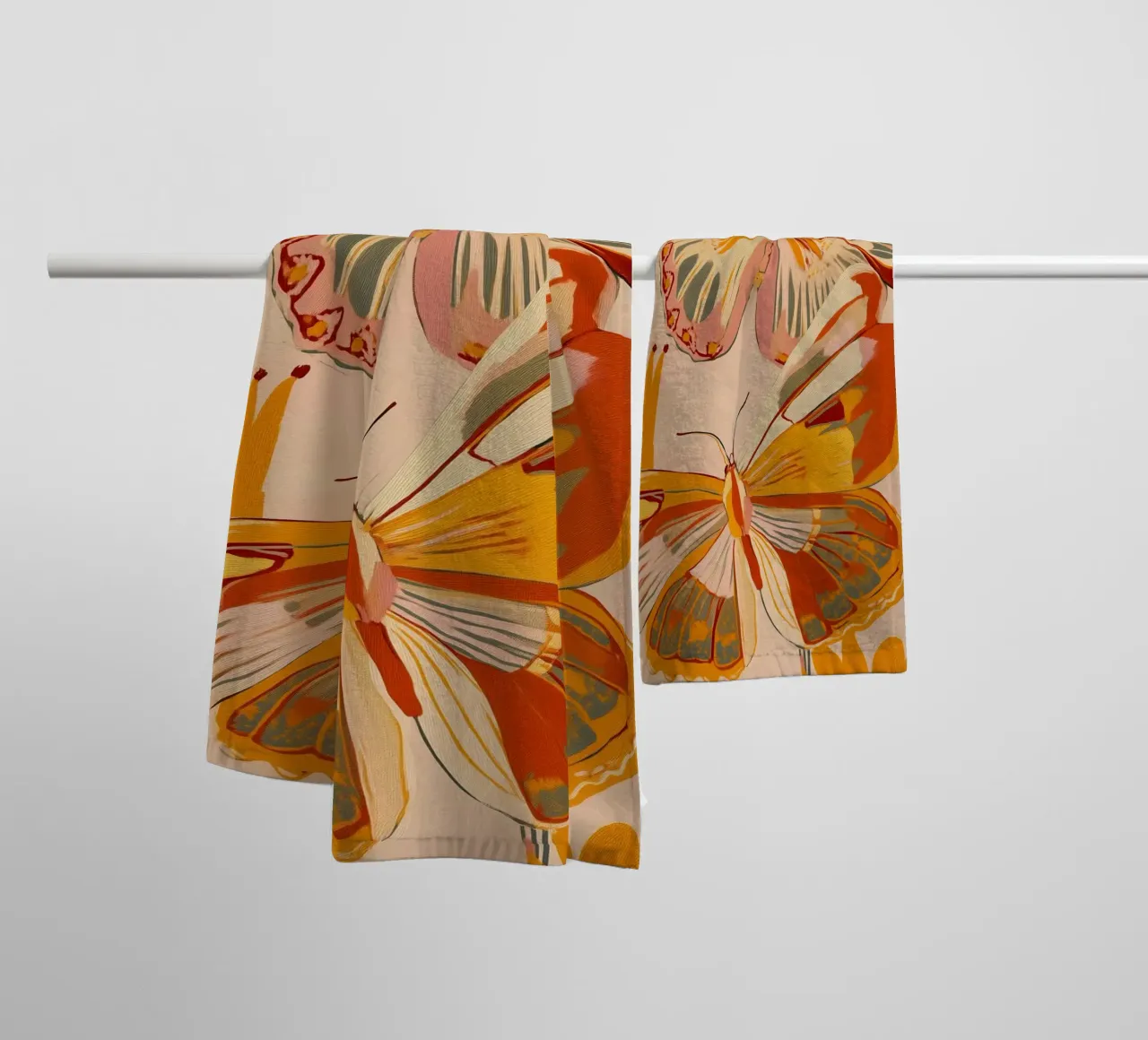 Golden Flight - Dance of the Butterflies asciugamano da bagno da Luca