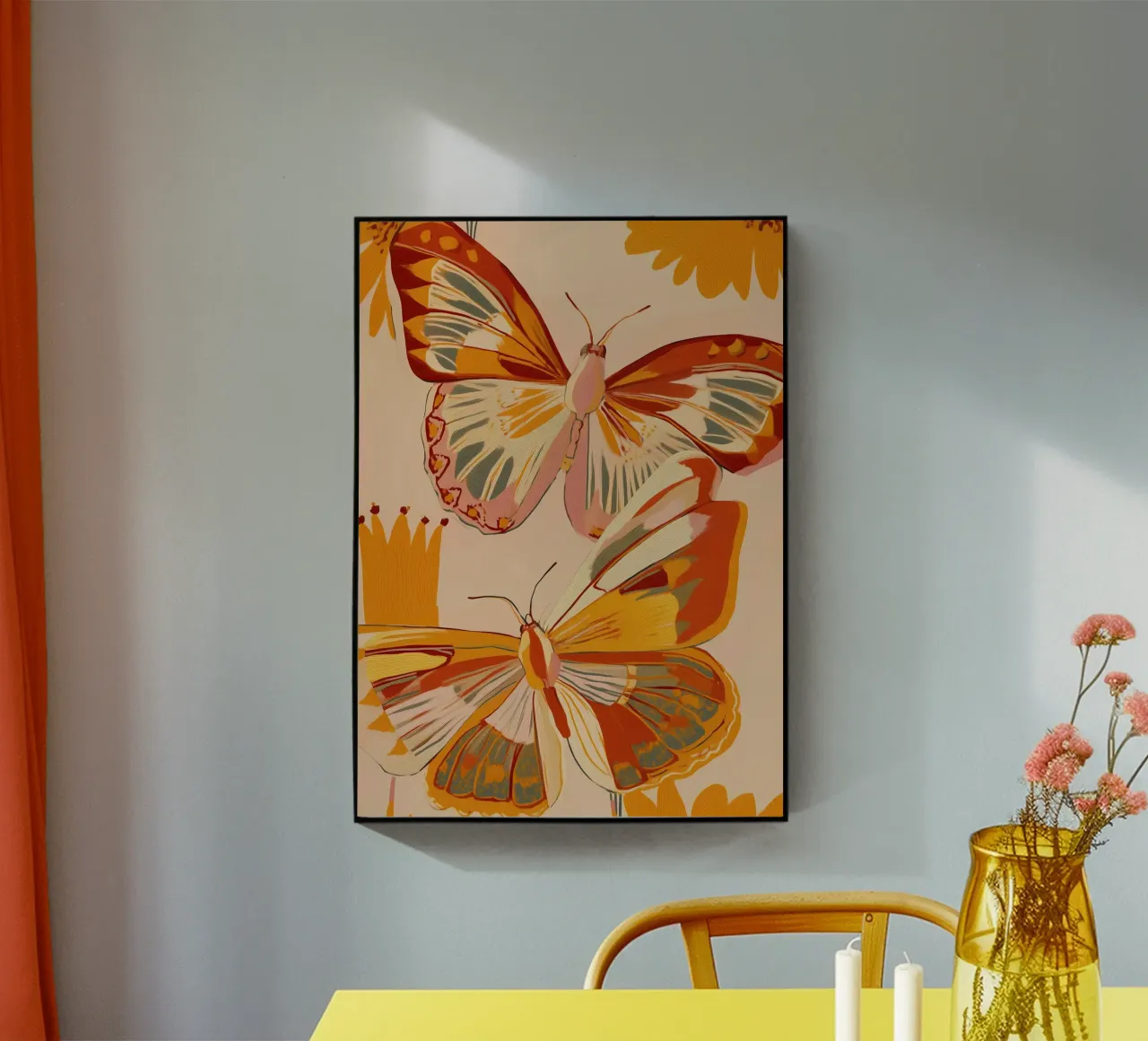 Golden Flight - Dance of the Butterflies plexiglass da Luca
