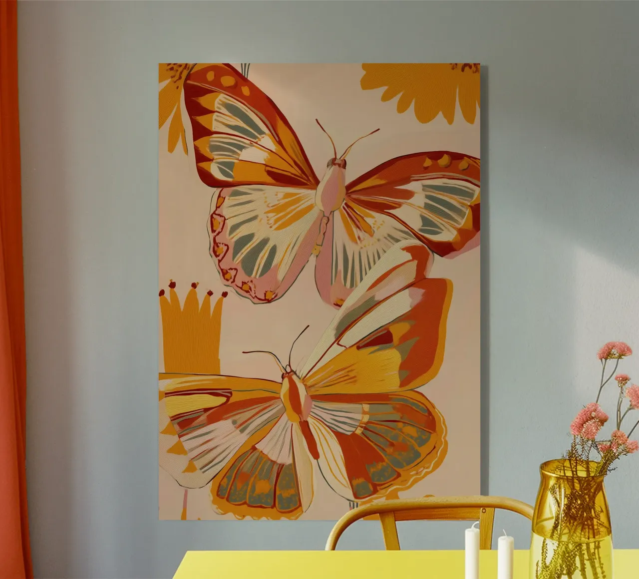 Golden Flight - Dance of the Butterflies plexiglass da Luca