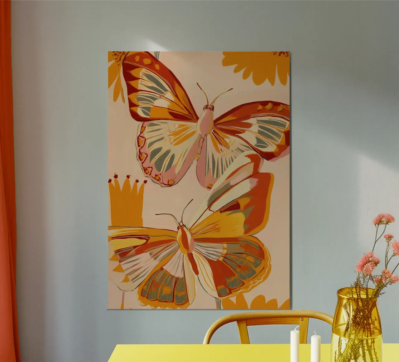 Golden Flight - Dance of the Butterflies carta hahnemühle da Luca