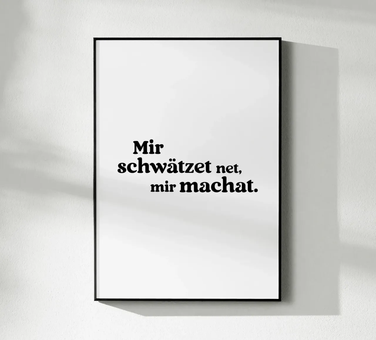 Mir schwätzed net mir machat metacrilato de treechild