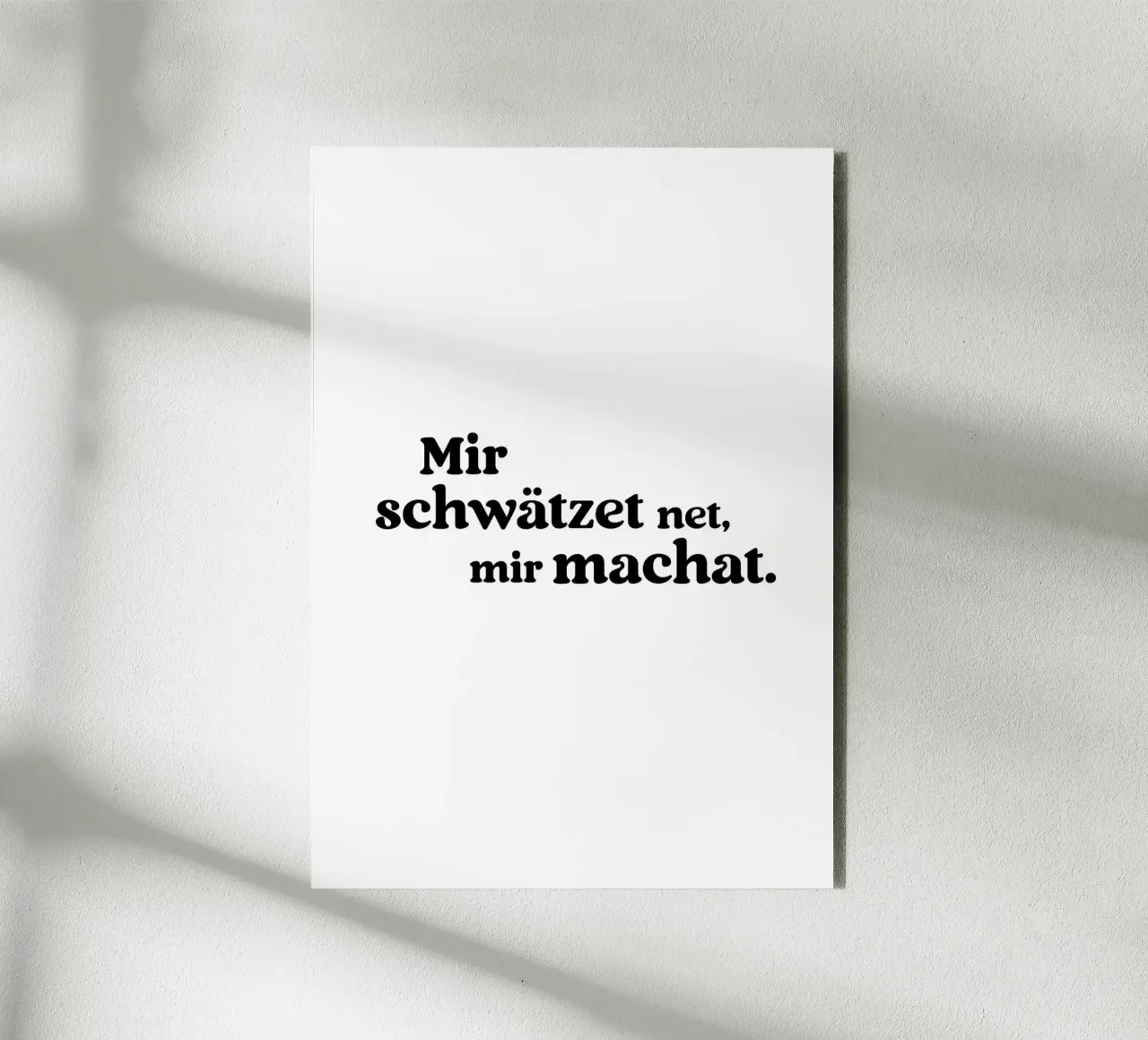 Mir schwätzed net mir machat Alu-Dibond von treechild