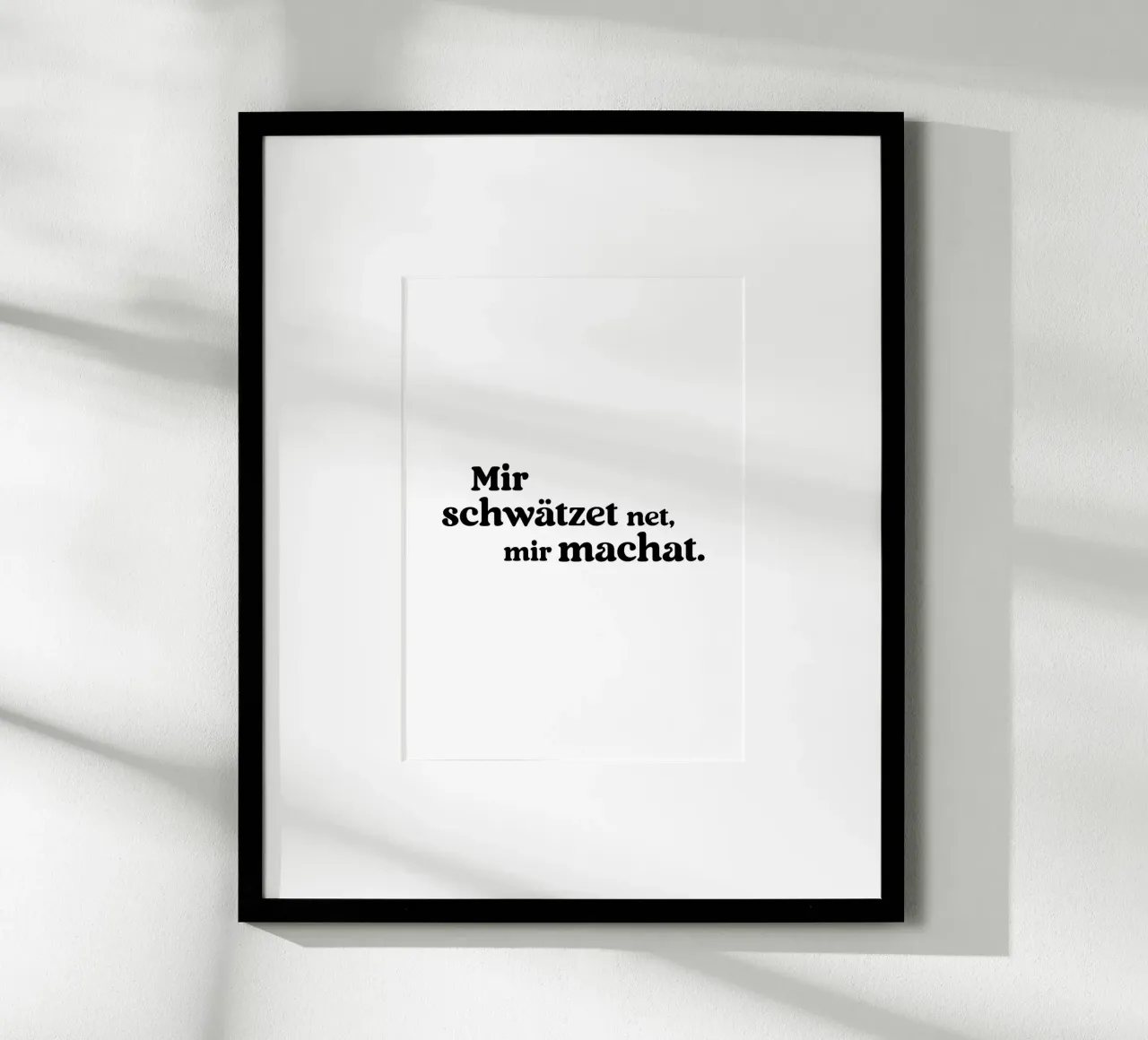Mir schwätzed net mir machat poster da treechild