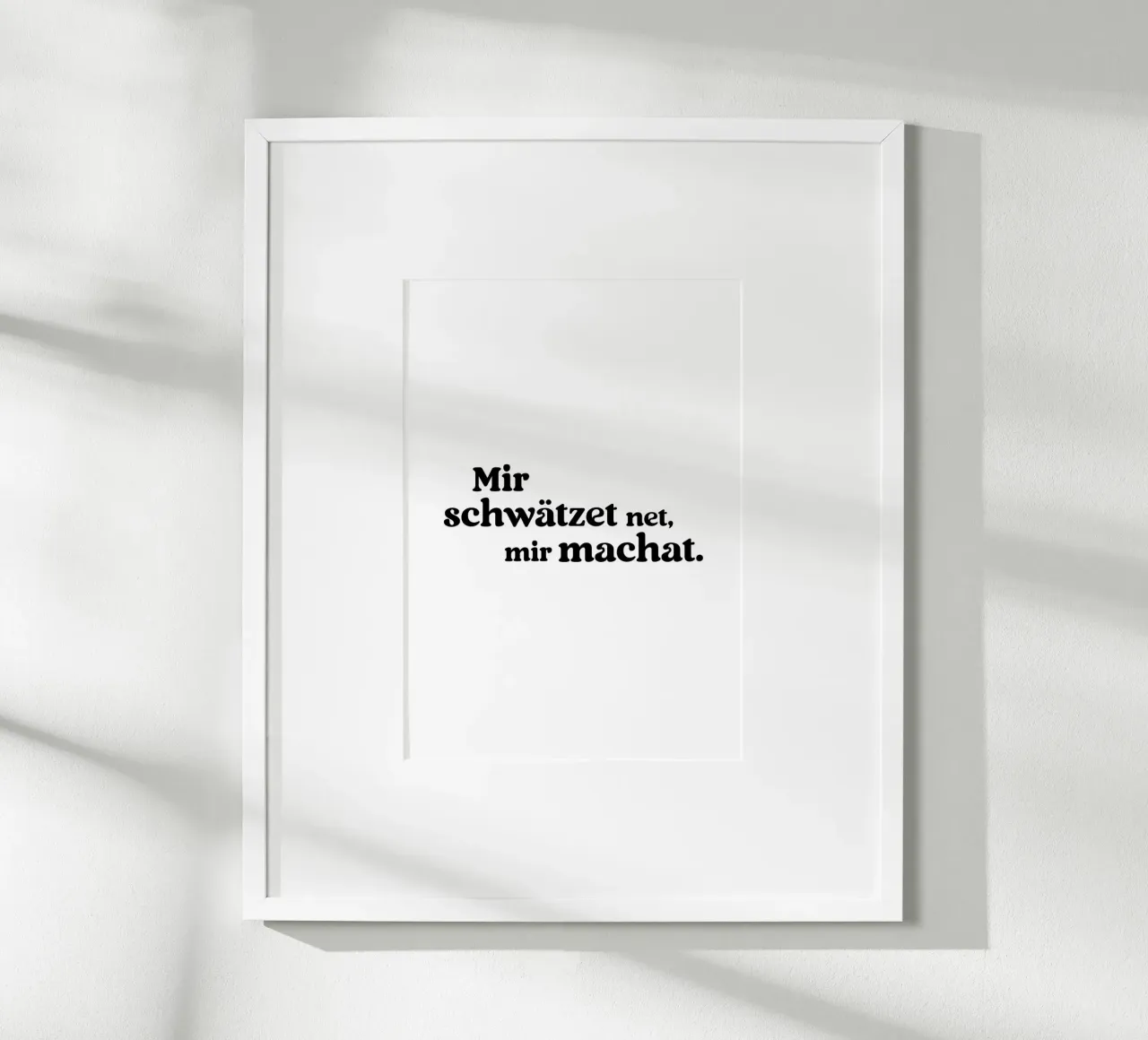 Mir schwätzed net mir machat poster da treechild