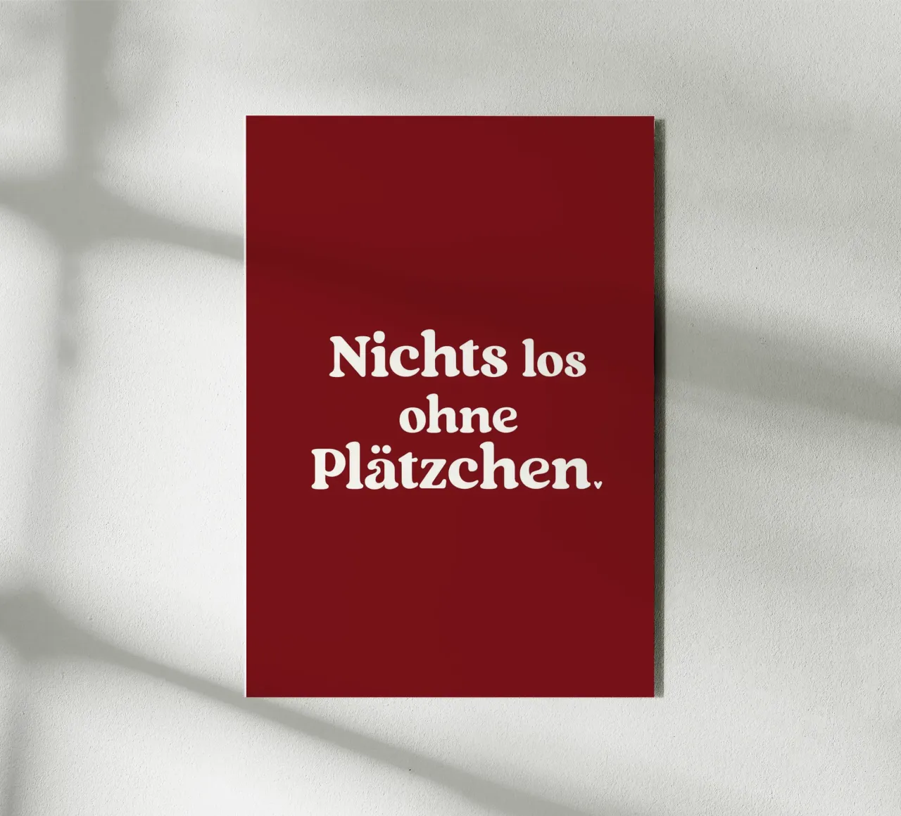 Nichts los ohne Plätzchen (Red) alluminio dibond da treechild