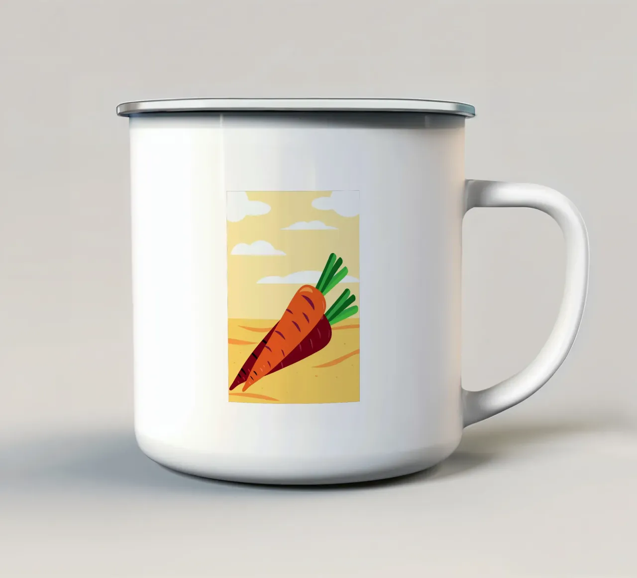 Carote fresche tazza in smalto da OFFICIAL FRUIT & VEGETABLES
