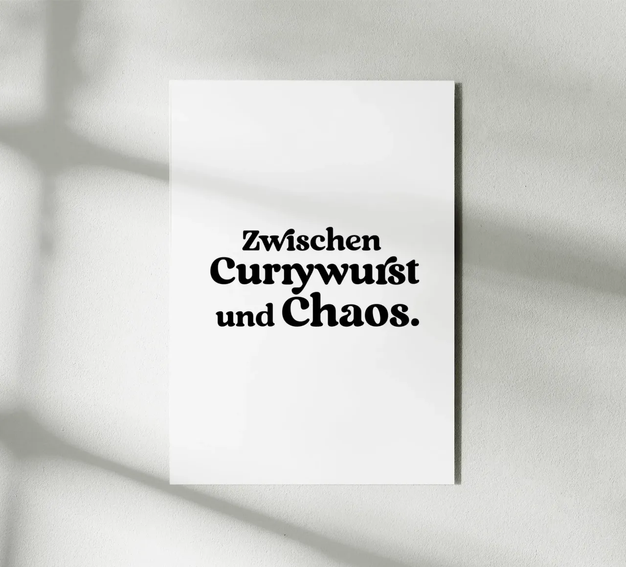 Zwischen Currywurst und Chaos alluminio dibond da treechild
