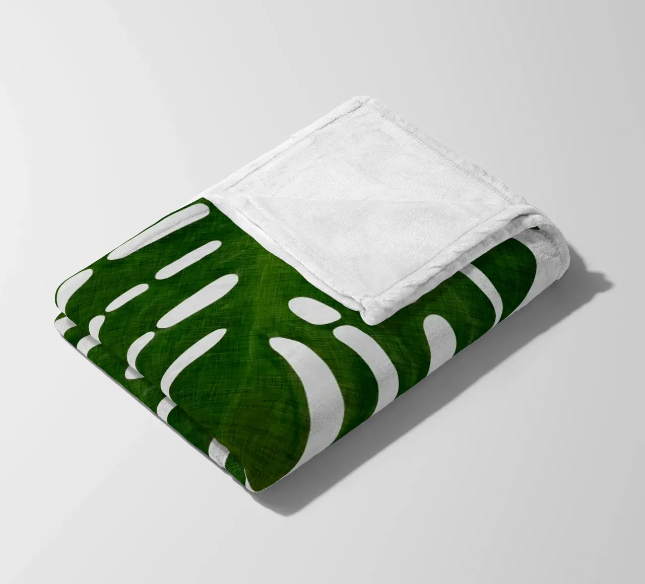 Monstera Leaf II fleece blanket by Orara Studio