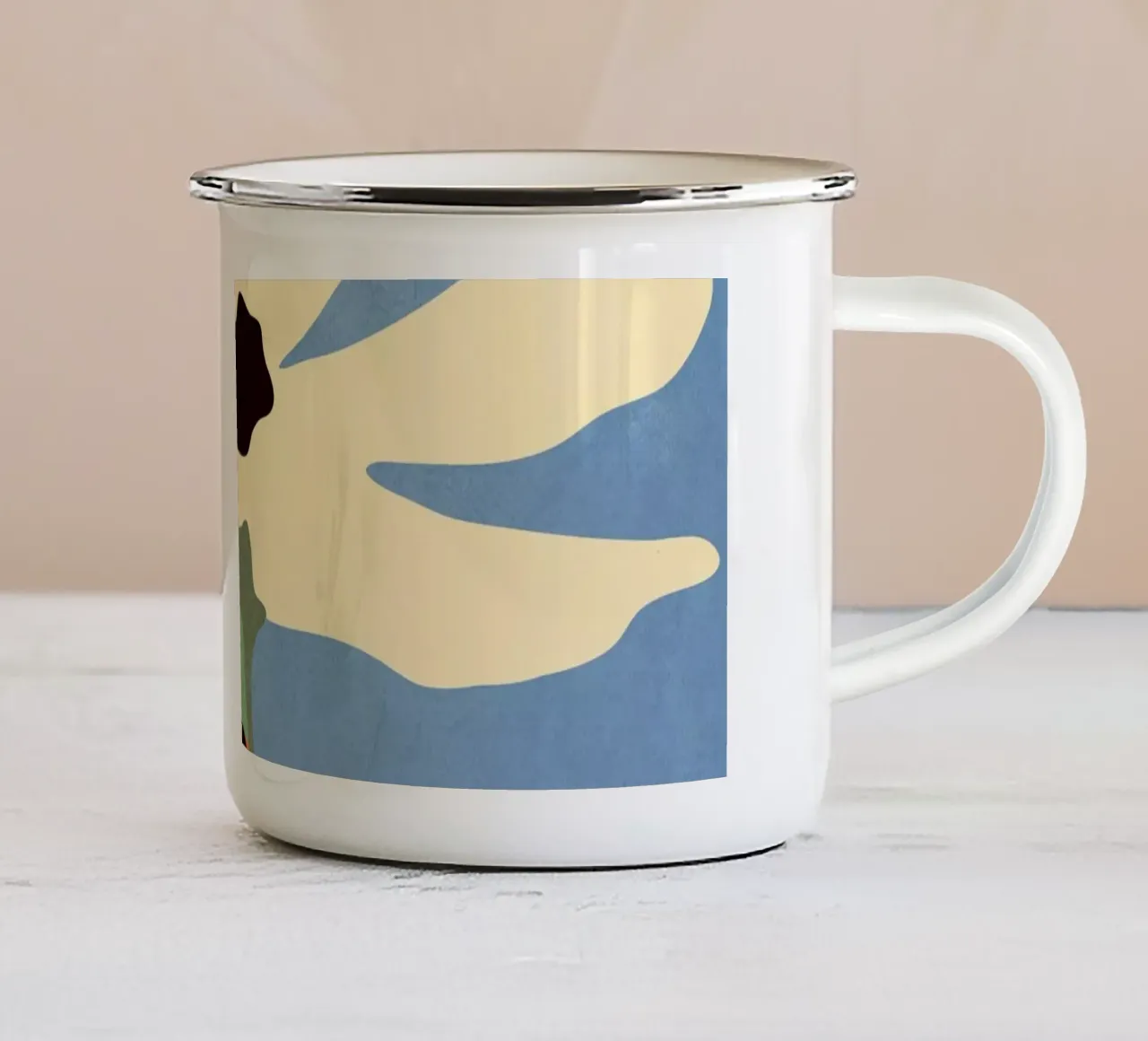 Fiori d'arte astratta moderna 14 tazza in smalto da ThingDesign