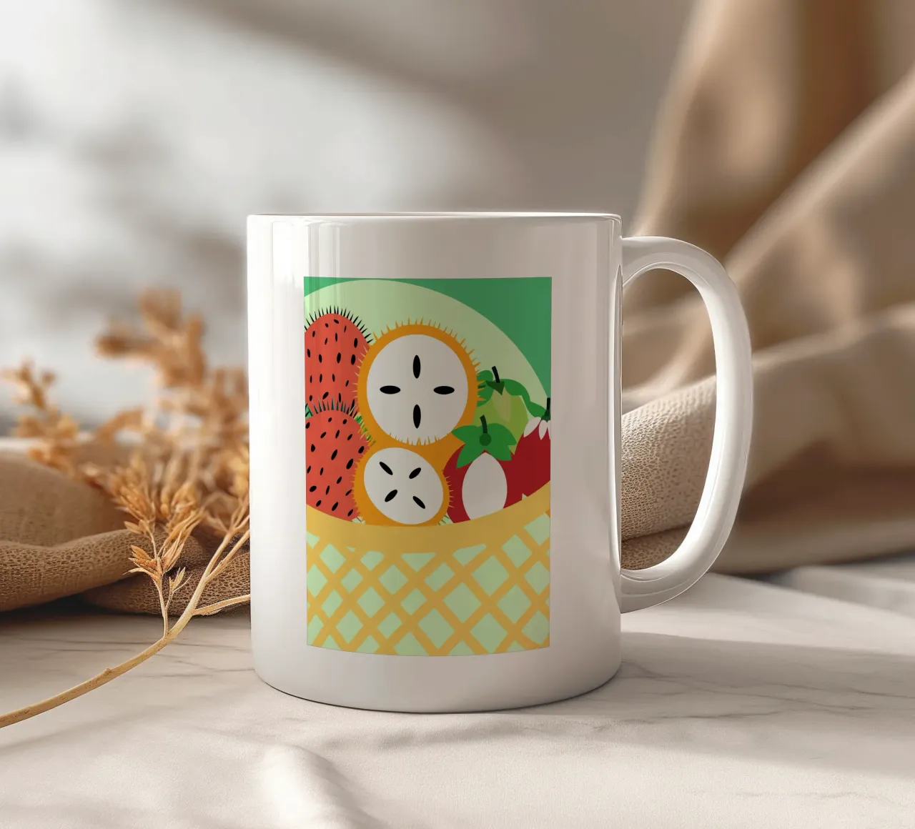 Rambutan fresco tazza in ceramica da OFFICIAL FRUIT & VEGETABLES