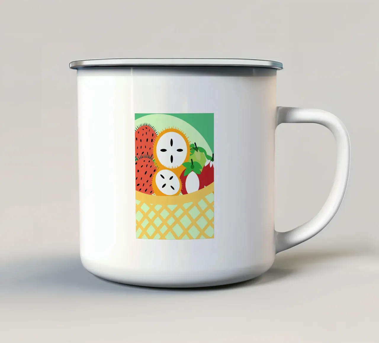 Rambutan fresco tazza in smalto da OFFICIAL FRUIT & VEGETABLES