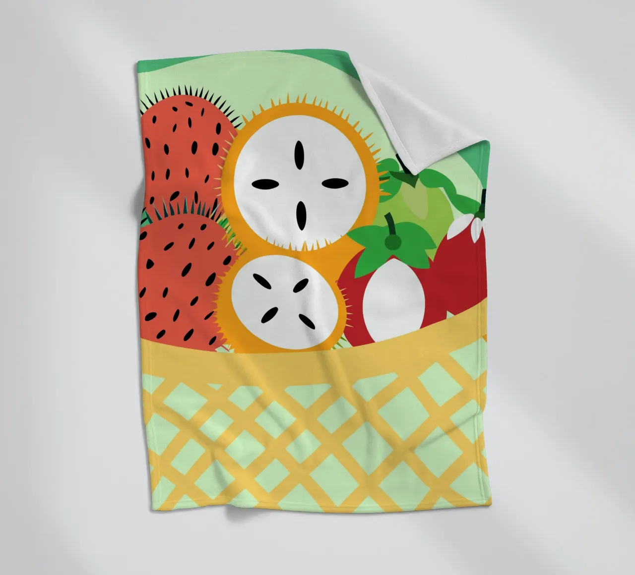 Rambutan fresco coperta in pile da OFFICIAL FRUIT & VEGETABLES