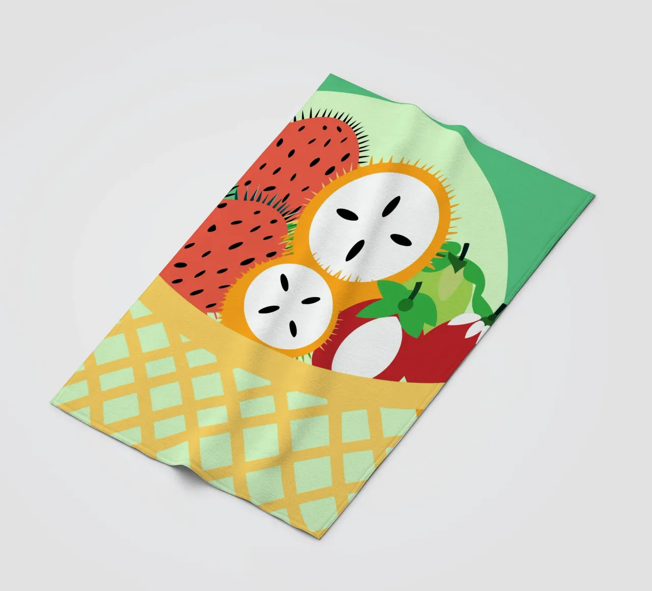 Rambutan fresco coperta in pile da OFFICIAL FRUIT & VEGETABLES