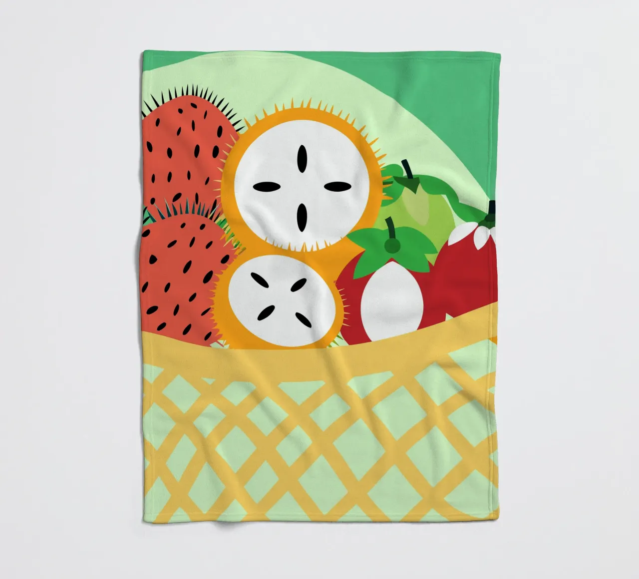 Rambutan fresco coperta in pile da OFFICIAL FRUIT & VEGETABLES