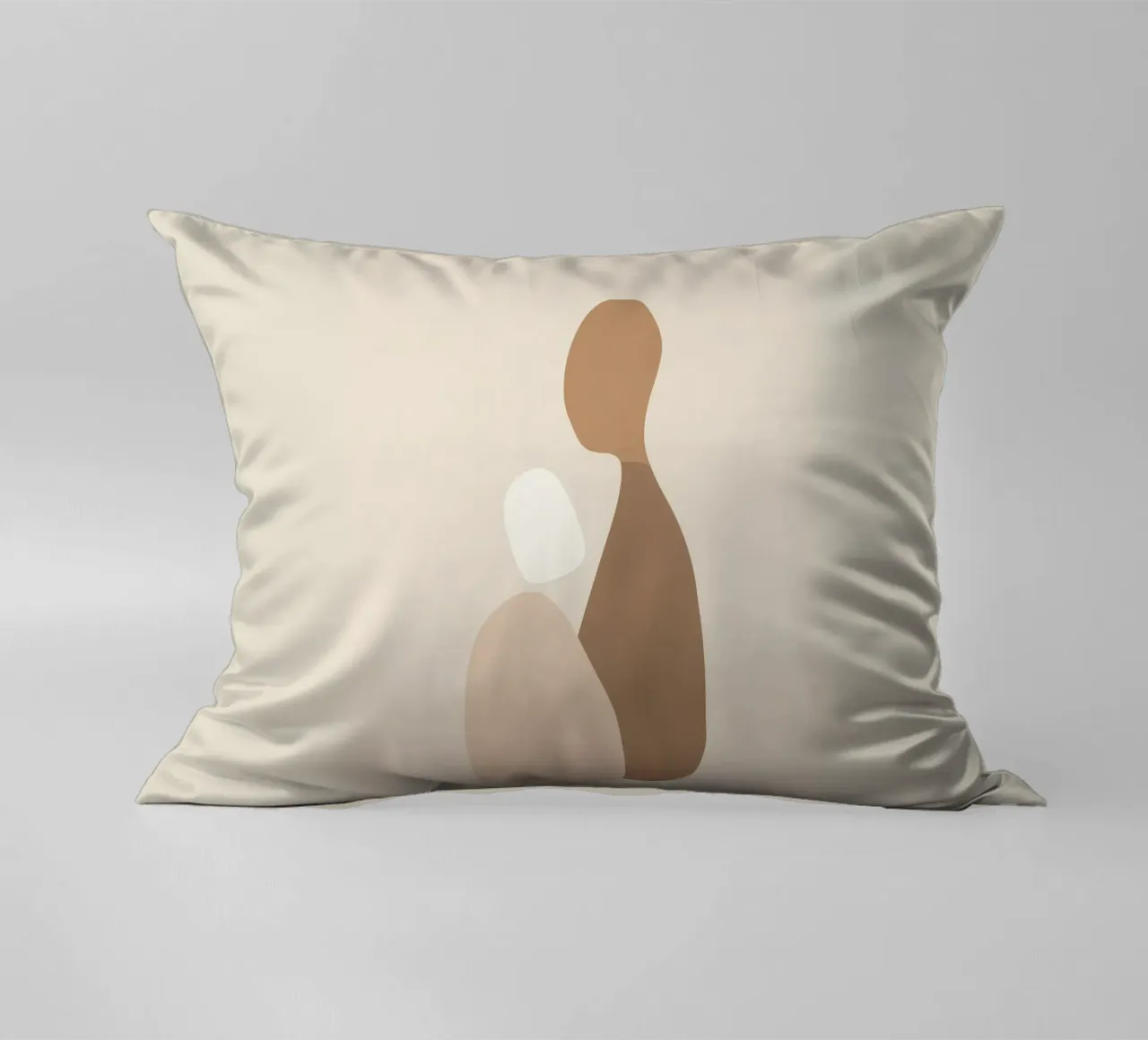 Together - Arte astratta minimale di forme in colori neutri cuscino da Aralyn