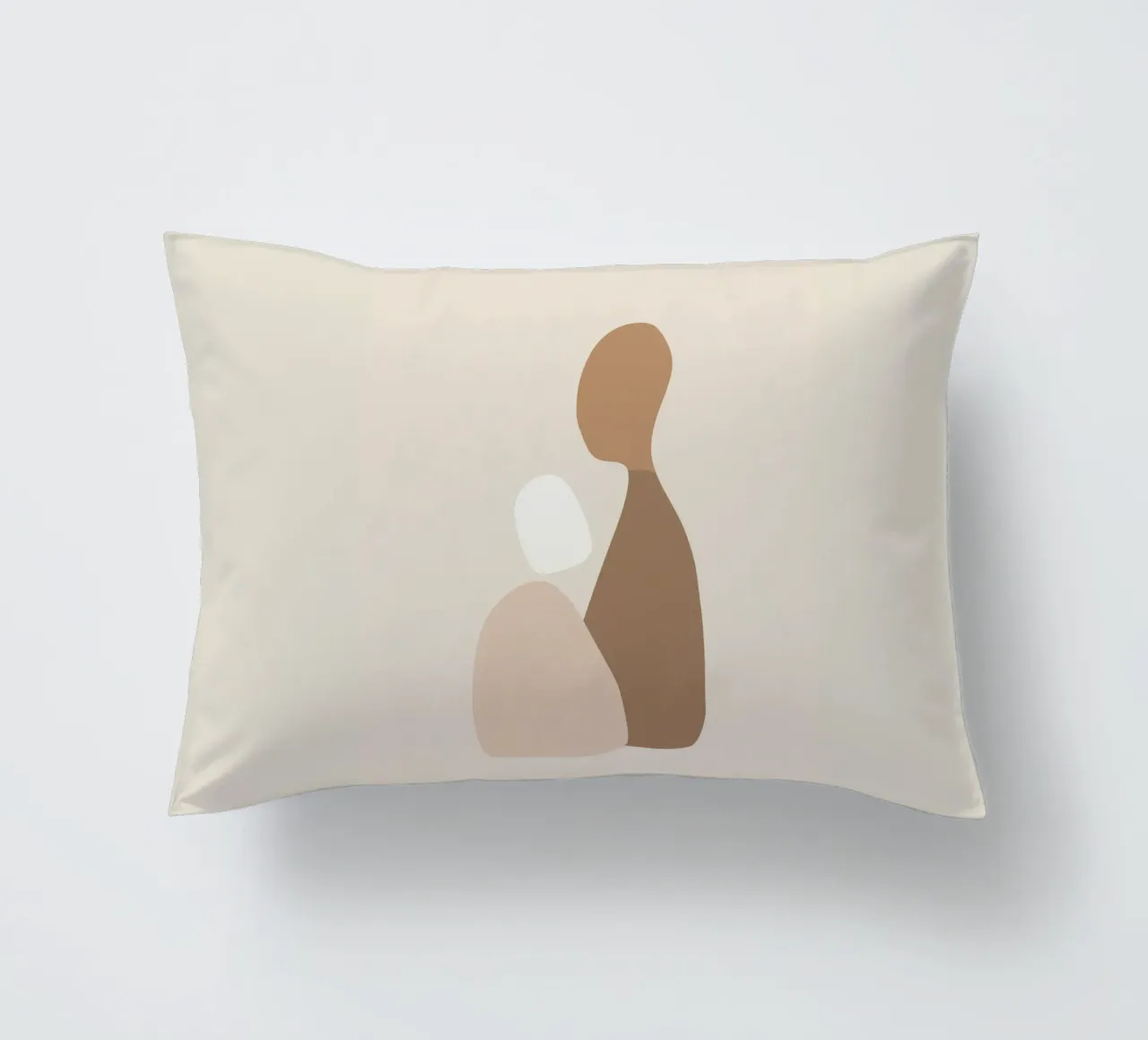 Together - Arte astratta minimale di forme in colori neutri cuscino da Aralyn