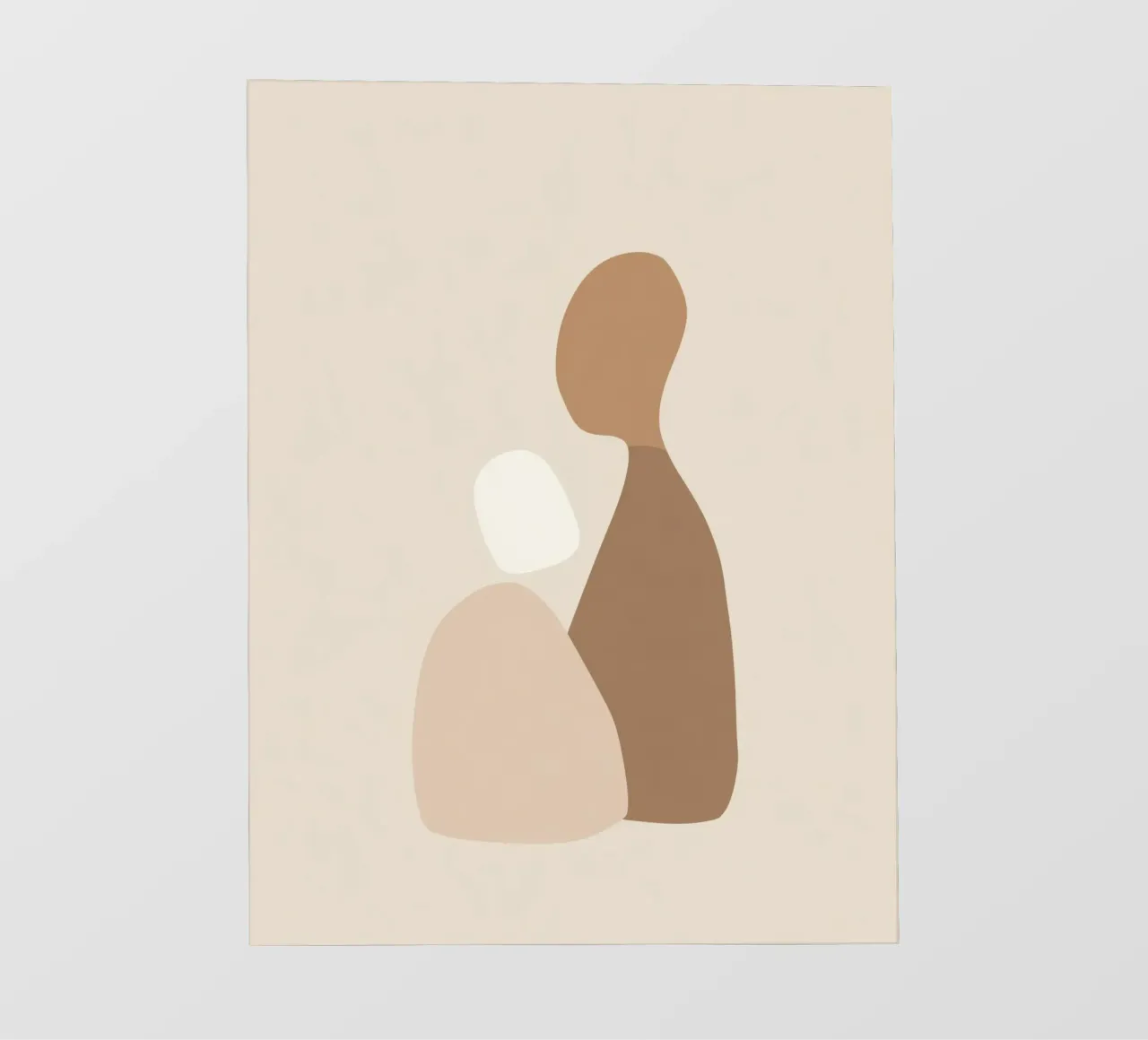 Ensemble - Art abstrait minimal de formes dans des couleurs neutres bâche pvc de Aralyn