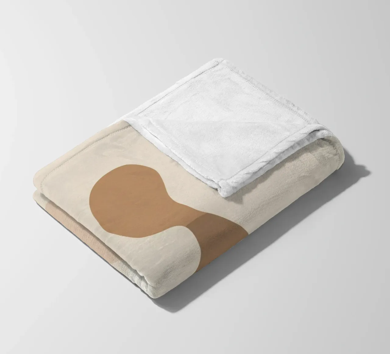 Together – Minimal Abstract Shapes Art in Neutral Colors fleece blanket by Aralyn